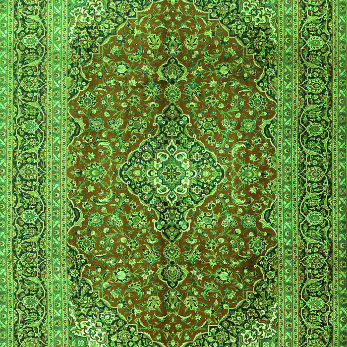 Medallion Green Traditional Rug, tr1320grn