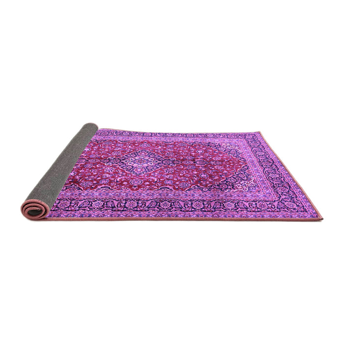 Sideview of Medallion Purple Traditional Rug, tr1320pur