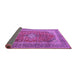 Sideview of Medallion Purple Traditional Rug, tr1320pur