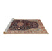 Sideview of Machine Washable Traditional Bakers Brown Rug, wshtr1321