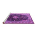 Sideview of Machine Washable Medallion Purple Traditional Area Rugs, wshtr1321pur