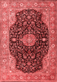 Medallion Red Traditional Rug, tr1321red