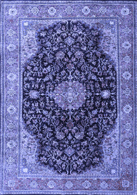 Medallion Blue Traditional Rug, tr1321blu