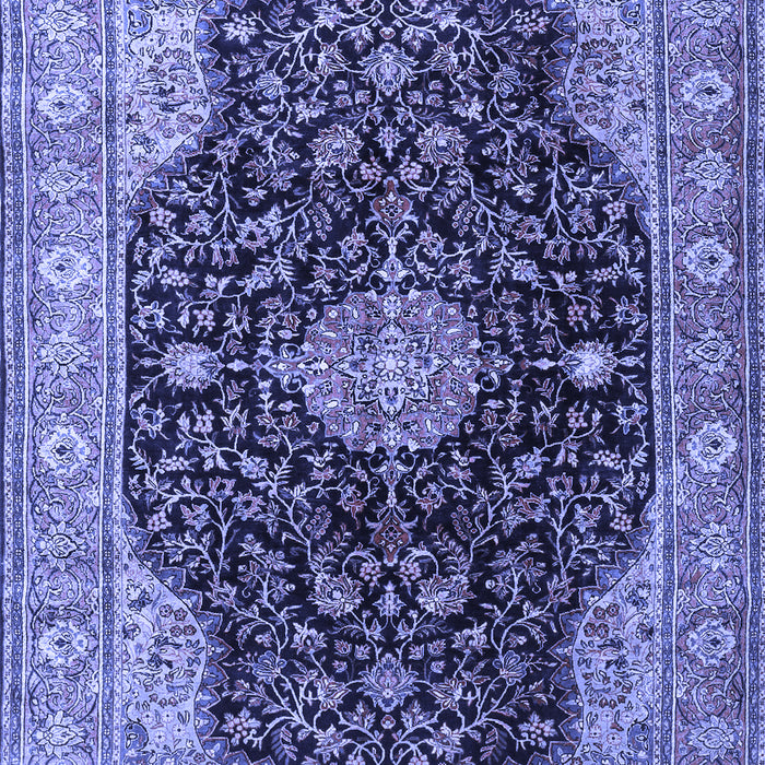 Medallion Blue Traditional Rug, tr1321blu