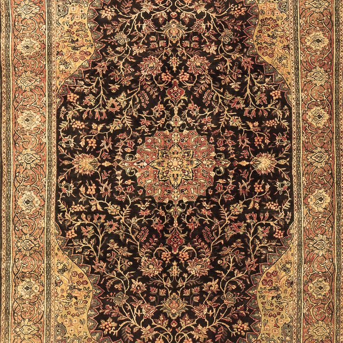Medallion Brown Traditional Rug, tr1321brn