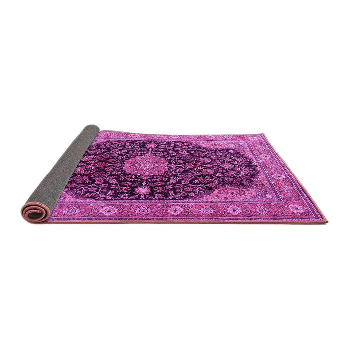 Sideview of Medallion Pink Traditional Rug, tr1321pnk