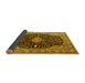 Sideview of Medallion Yellow Traditional Rug, tr1321yw