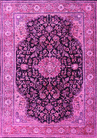 Medallion Pink Traditional Rug, tr1321pnk