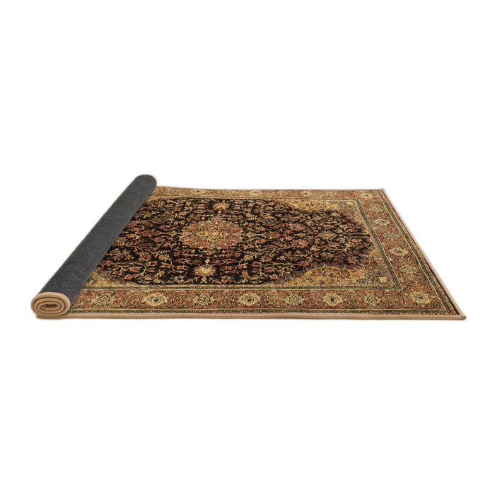 Sideview of Medallion Brown Traditional Rug, tr1321brn