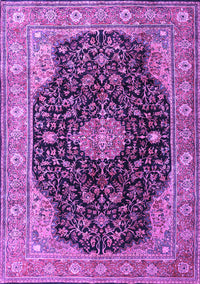 Medallion Purple Traditional Rug, tr1321pur