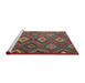 Sideview of Machine Washable Traditional Army Brown Rug, wshtr1322