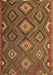 Machine Washable Southwestern Brown Country Rug, wshtr1322brn