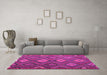 Machine Washable Southwestern Pink Country Rug in a Living Room, wshtr1322pnk