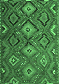 Southwestern Emerald Green Country Rug, tr1322emgrn