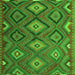 Serging Thickness of Southwestern Green Country Rug, tr1322grn