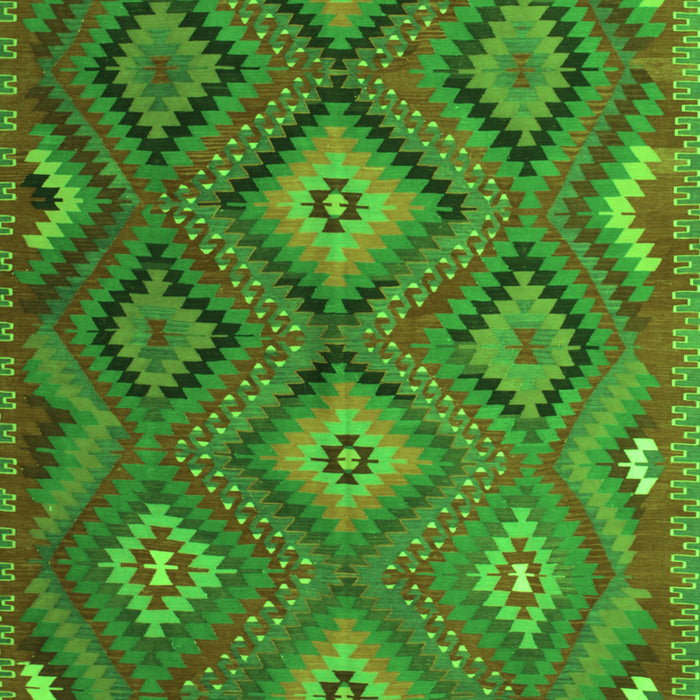 Southwestern Green Country Rug, tr1322grn