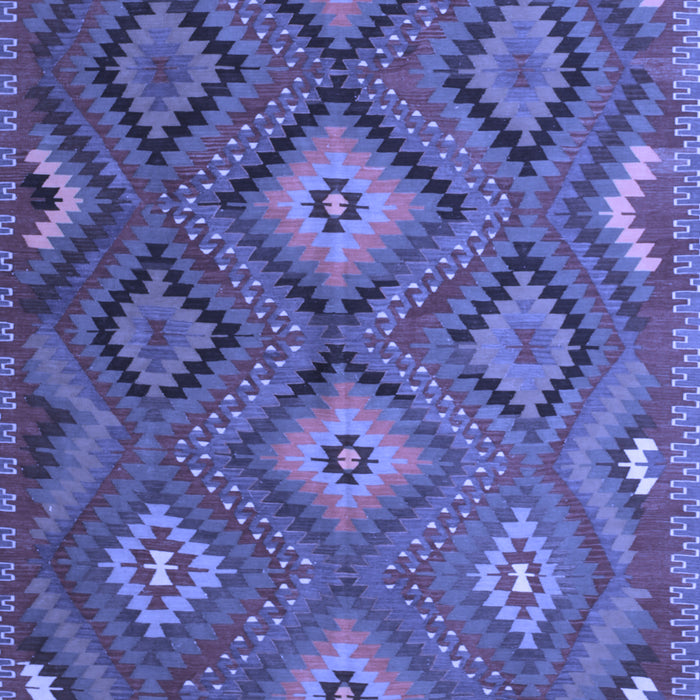 Southwestern Blue Country Rug, tr1322blu