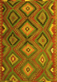 Southwestern Yellow Country Rug, tr1322yw