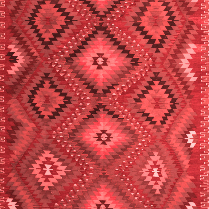 Machine Washable Southwestern Red Country Rug, wshtr1322red