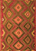 Serging Thickness of Machine Washable Southwestern Orange Country Area Rugs, wshtr1322org