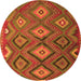 Square Southwestern Orange Country Rug, tr1322org