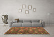 Machine Washable Southwestern Brown Country Rug in a Living Room,, wshtr1322brn