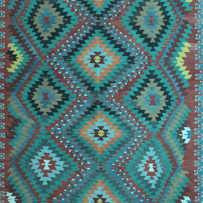 Southwestern Light Blue Country Rug, tr1322lblu