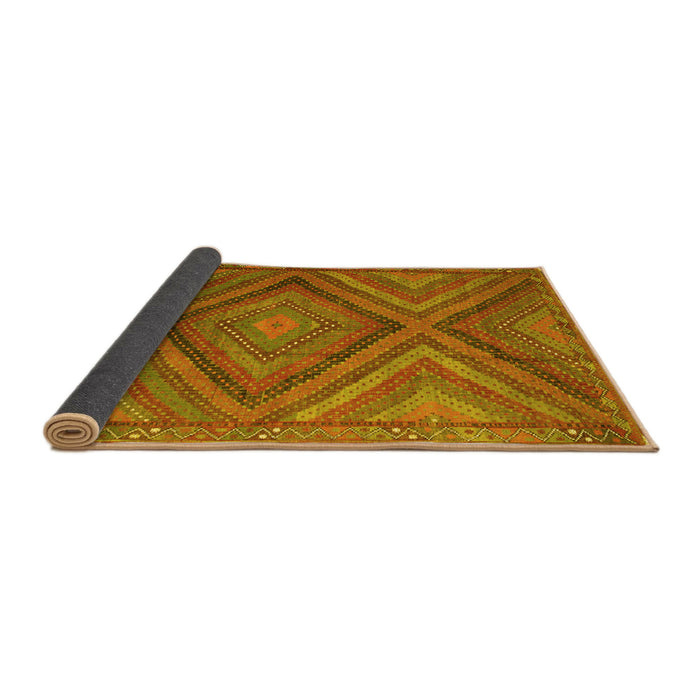 Sideview of Southwestern Yellow Country Rug, tr1323yw