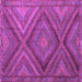 Square Machine Washable Southwestern Purple Country Area Rugs, wshtr1323pur