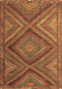 Southwestern Brown Country Rug, tr1323brn