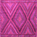 Square Machine Washable Southwestern Pink Country Rug, wshtr1323pnk