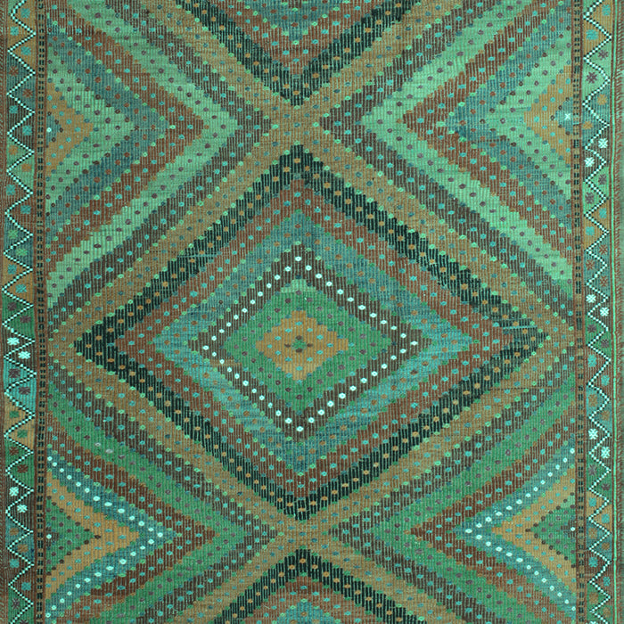 Southwestern Turquoise Country Rug, tr1323turq
