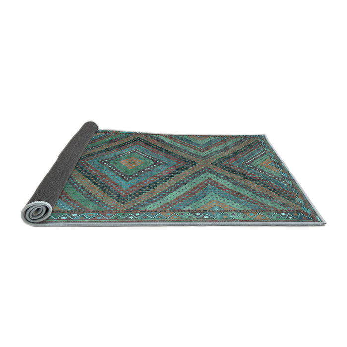 Sideview of Southwestern Light Blue Country Rug, tr1323lblu