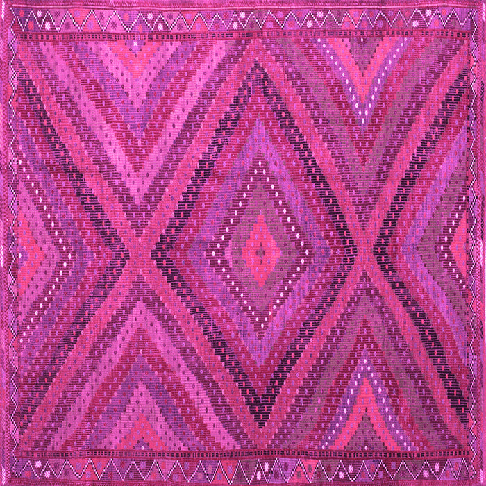 Square Southwestern Pink Country Rug, tr1323pnk