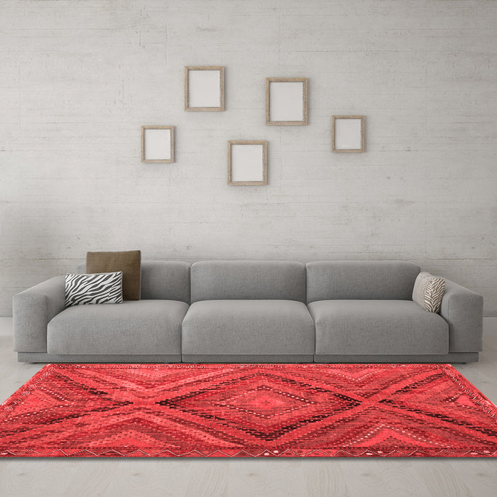 Country Red Washable Rugs