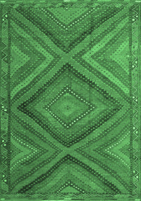 Southwestern Emerald Green Country Rug, tr1323emgrn