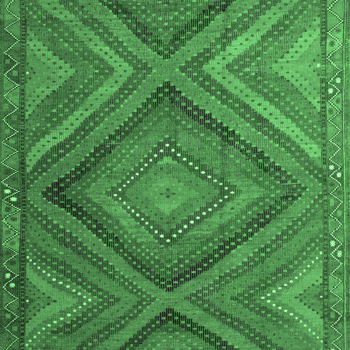 Southwestern Emerald Green Country Rug, tr1323emgrn