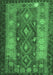 Southwestern Emerald Green Country Rug, tr1324emgrn