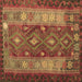 Square Southwestern Brown Country Rug, tr1324brn