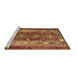 Sideview of Machine Washable Southwestern Brown Country Rug, wshtr1324brn