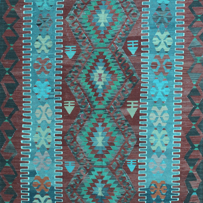 Southwestern Light Blue Country Rug, tr1324lblu