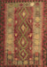 Machine Washable Southwestern Brown Country Rug, wshtr1324brn