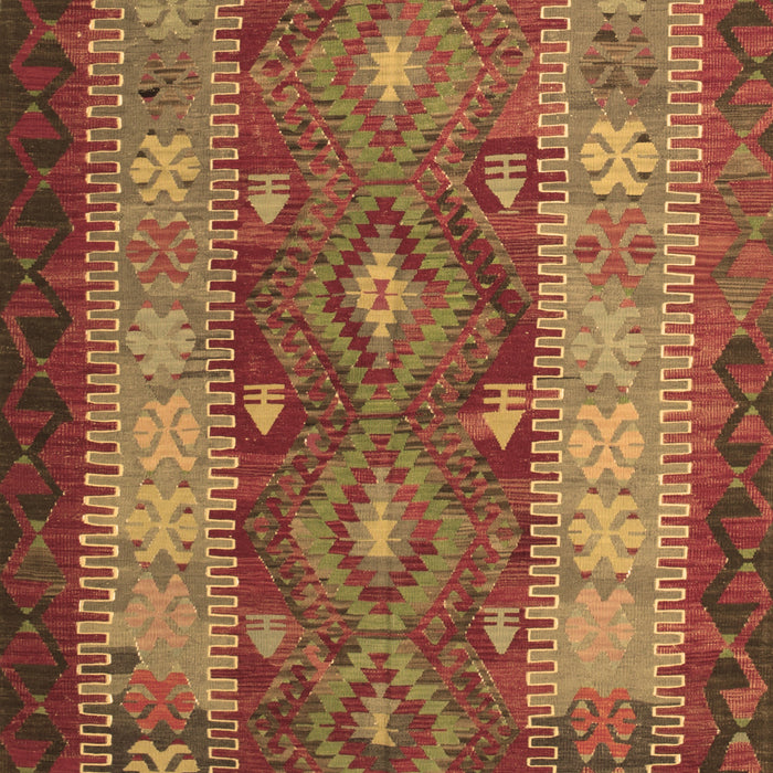 Machine Washable Southwestern Brown Country Rug, wshtr1324brn