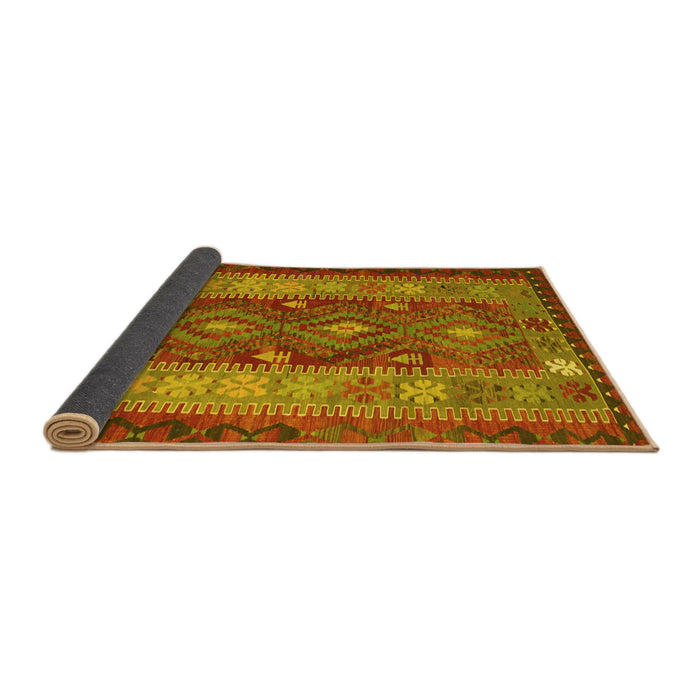 Sideview of Southwestern Yellow Country Rug, tr1324yw