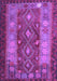 Machine Washable Southwestern Purple Country Area Rugs, wshtr1324pur