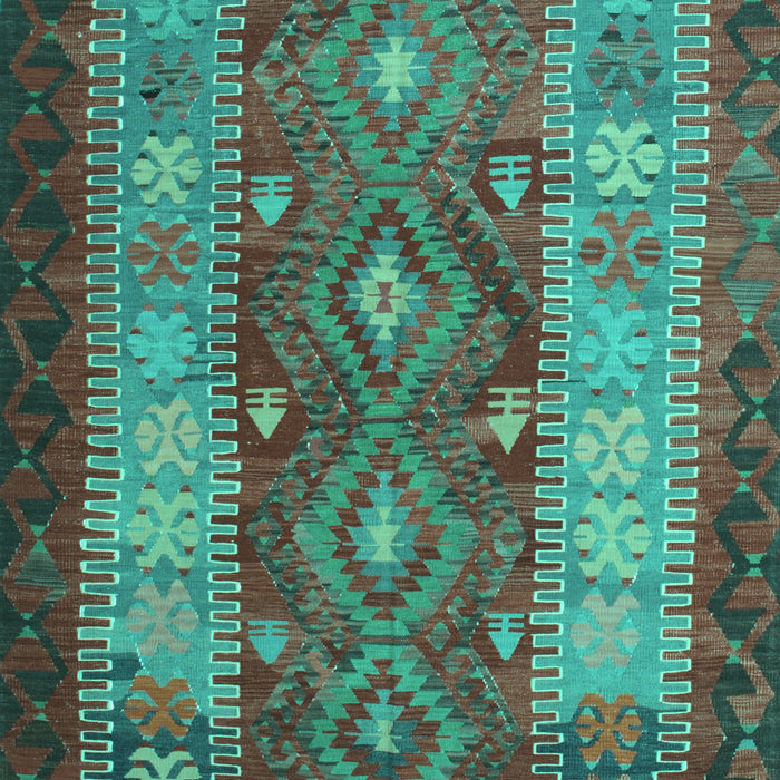 Southwestern Turquoise Country Rug, tr1324turq