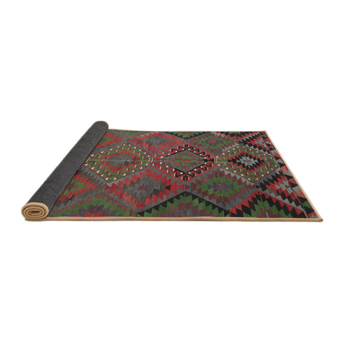 Sideview of Traditional Brown Red Southwestern Rug, tr1325