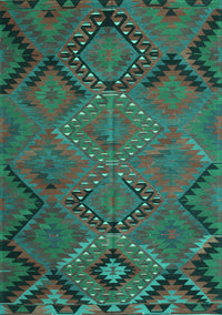 Southwestern Turquoise Country Rug, tr1325turq