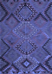 Southwestern Blue Country Rug, tr1325blu