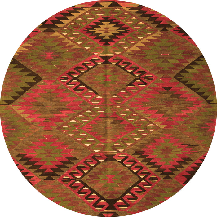 Machine Washable Southwestern Orange Country Area Rugs, wshtr1325org